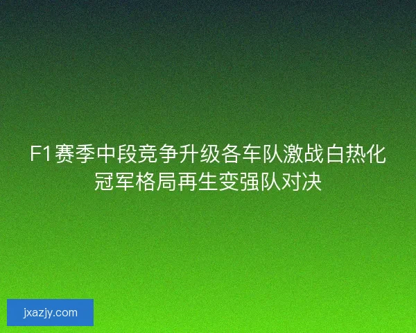 F1赛季中段竞争升级各车队激战白热化冠军格局再生变强队对决